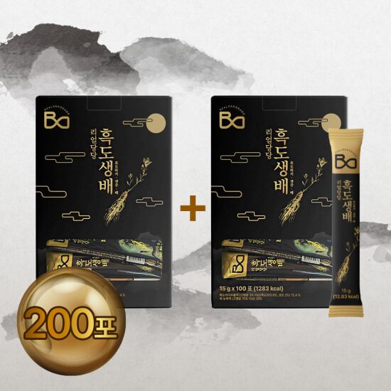 [리얼당당][방송에서만 이 가격][2박스] 리얼당당 흑도생배 (15 g x 100포 x 2박스) 총 200포 