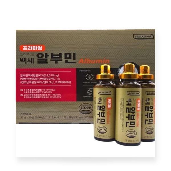 주식회사 셀러허브_레이틀리 하프클럽(식품) [하프클럽/기타]상아생명과학 로지나 프리미엄 오한진의 백세 알부민 33g 30개입 4개(AD)