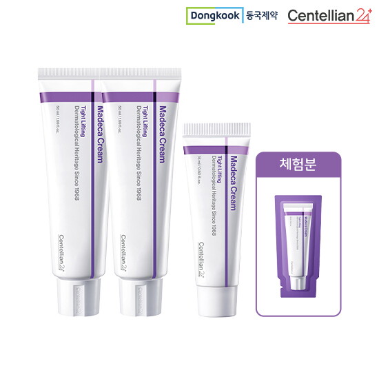 [센텔리안24]★엘라이브x롯데★센텔리안24 마데카크림 타이트 리프팅  50ml*2통 +15ml*1통+ [무료체험분]1ml
