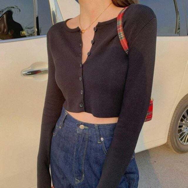 지오벤처스 대학생 여자 캐주얼 캠퍼스 룩 필수템 간절기 크롭 긴