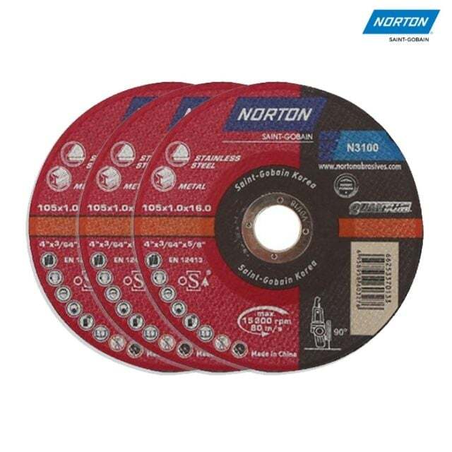 노튼 지오벤처스 절단석 4인치 1.0T 5매입 퀀텀 EN12413 그라인더날