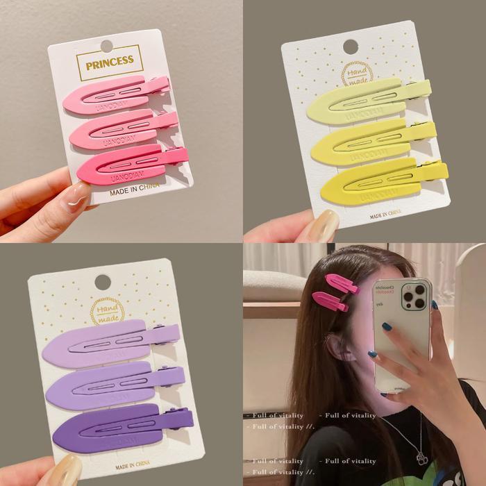 셀러허브잡화 [보리별] 톤온톤 집게핀 3p 1세트 백스테이지 미니 앞머리 옆머리 고정핀 메이크업핀