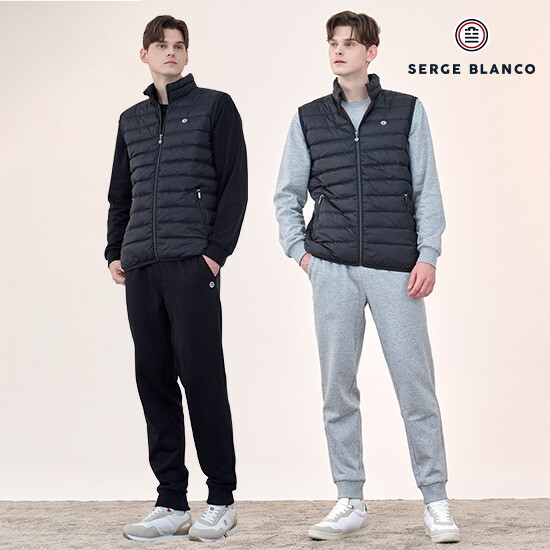 [세르즈블랑코]♥ [프랑스브랜드] 세르즈블랑코 24FW 남성 패딩베스트 셋업 3종