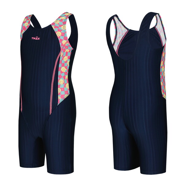 티막(스포츠) 여아동 피트니스 3부 실내수영복 GKF0551-NV