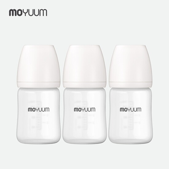 [모윰][모윰] 실리콘 코팅 노꼭지 유리 젖병 150ml 트리플팩
