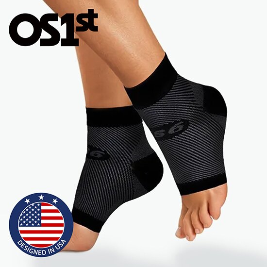 [공식정품] OS1st 미국특허 인체공학 발목 보호대 블랙 2개 (1박스 2개입, 일상 헬스 달리기 등산 축구 마라톤)