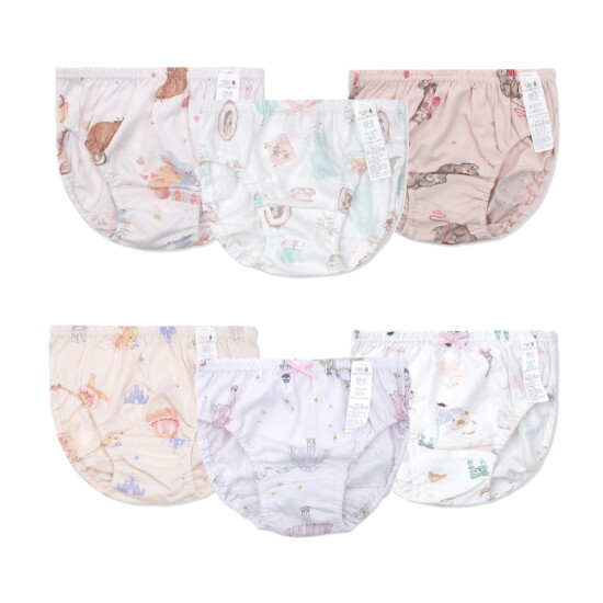 [오가닉맘(ORGANICMOM)]여아용 삼각팬티 6종 랜덤발송(23_MIFUUP)