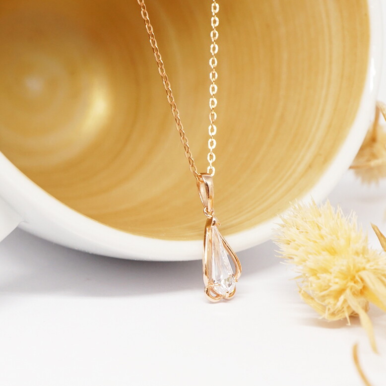 오팔하우스 오팔하우스 [오팔하우스] 14k 물방울 큐빅 목걸이 OPPKE855