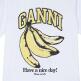 [가니]가니 여성 BANANA 프린팅 릴렉스핏 반팔 티셔츠 화이트 T3861-151