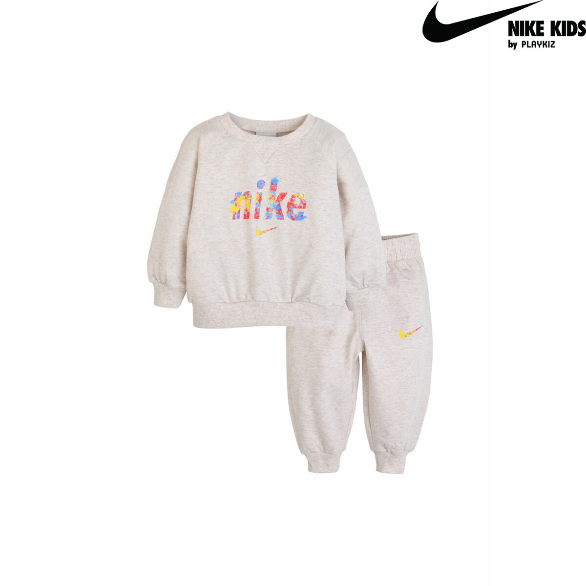 나이키키즈(정) 나이키 E1D1 맨투맨 세트 아이보리 3-7세 A261ST132P