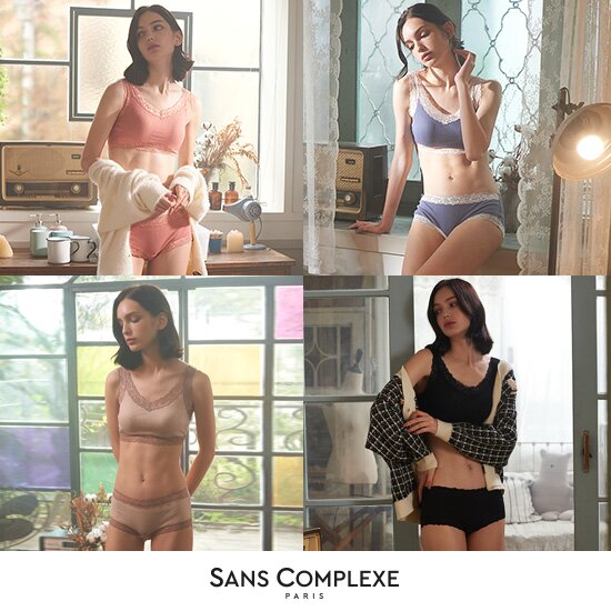 SANS COMPLEXE 프렌치 코튼 브라탑팬티 12종
