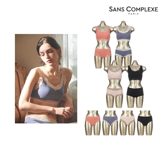 SANS COMPLEXE 프렌치 코튼 브라탑팬티 12종