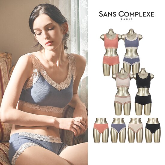 SANS COMPLEXE 프렌치 코튼 브라탑팬티 12종