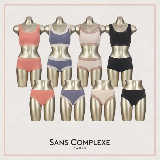 SANS COMPLEXE 프렌치 코튼 브라탑팬티 12종