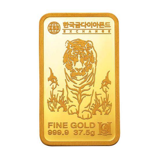 [한국금다이아몬드거래소][한국금다이아몬드] 임인년 순금 호랑이 골드바 24K 37.5g 999.9 금시세