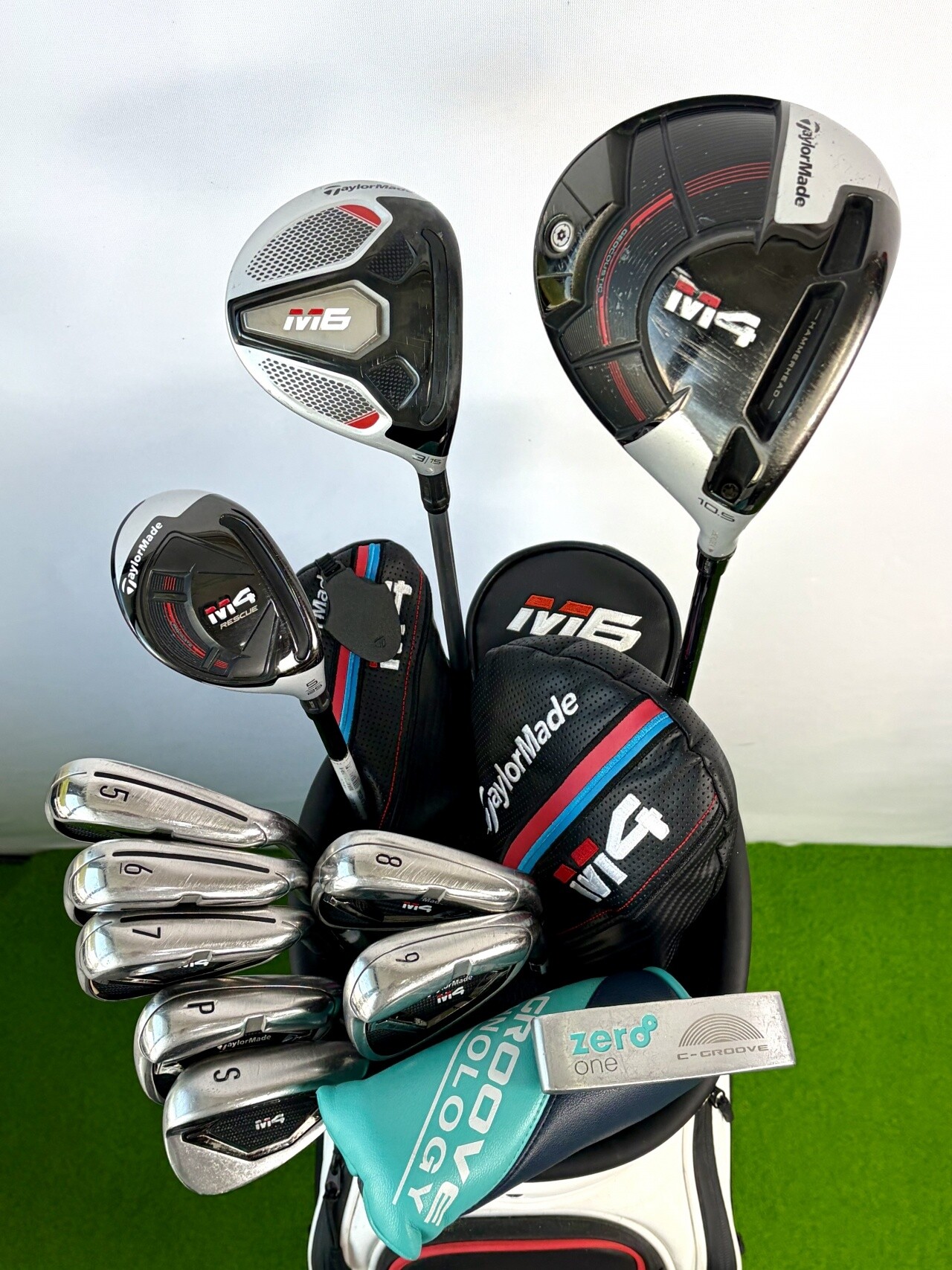 테일러메이드(TAYLORMADE) 중고 테일러메이드 M4 M6 조합 R강도 남성 중고 골프채 풀세트 캐디백 포함