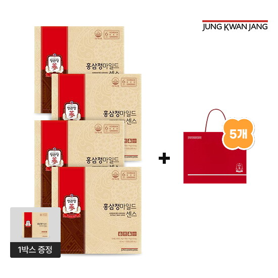 [정관장][4+1][정관장] 홍삼정 마일드센스 (10ml x 30포) 4박스+1박스 증정+쇼핑백 5개