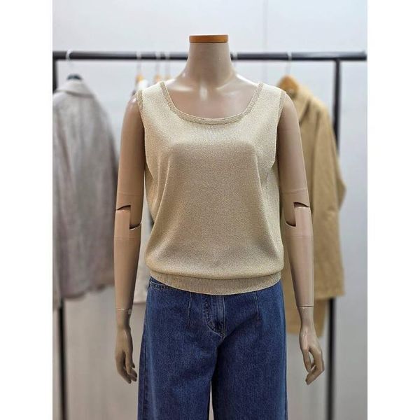 주식회사 셀러허브_오프라인2 비씨비지 [하프클럽/비씨비지]BCBG올앤선드리 세이브존02 글로우 펄 슬리브리스 니트 A6M5K320