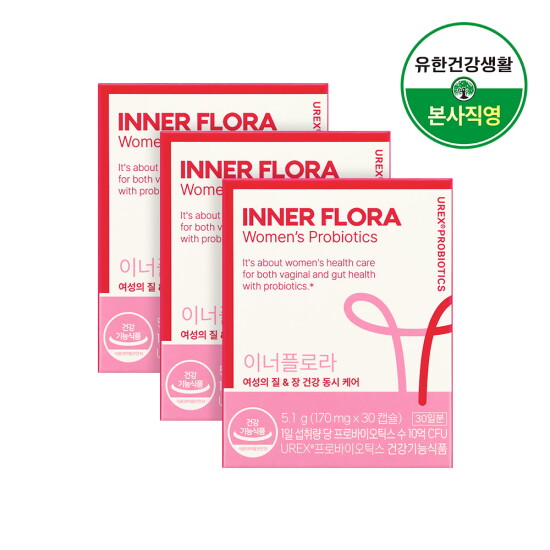 [뉴오리진][유한건강생활] 뉴오리진 여성 질 건강 유산균 이너플로라 (30일분) 3개입