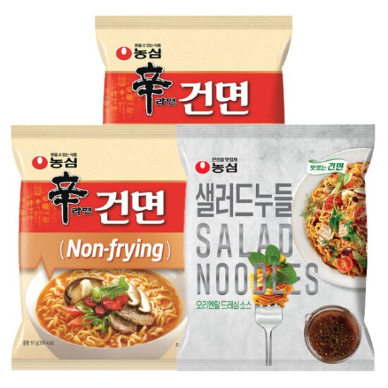 신라면 건면 10입 + 샐러드 누들 4입