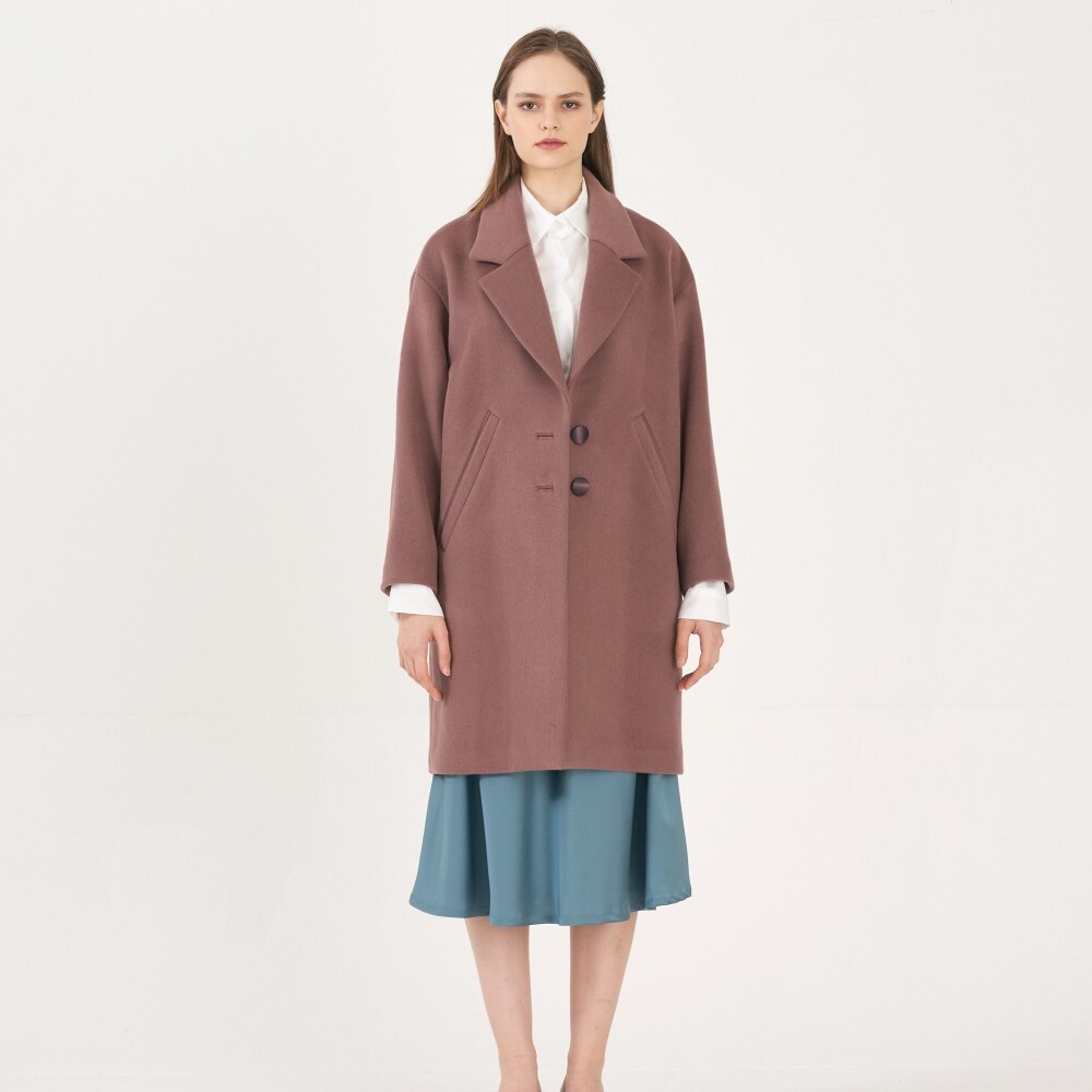 프릭스 바이 김태훈 [프릭스] MInimal Tailored Loose Fit Wool Coat_ORCHID HAZE