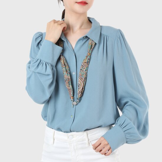 [롯데면세점]ETRO네크리스 실크 스카프 3단장식