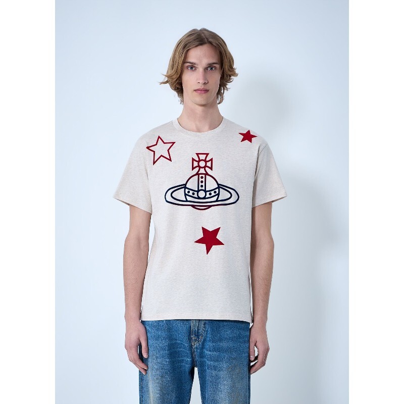 VIVIENNE WESTWOOD 비비안웨스트우드 비비안웨스트우드 오브 앤 스타즈 그래픽 티셔츠 3G010056 J00B8 C401