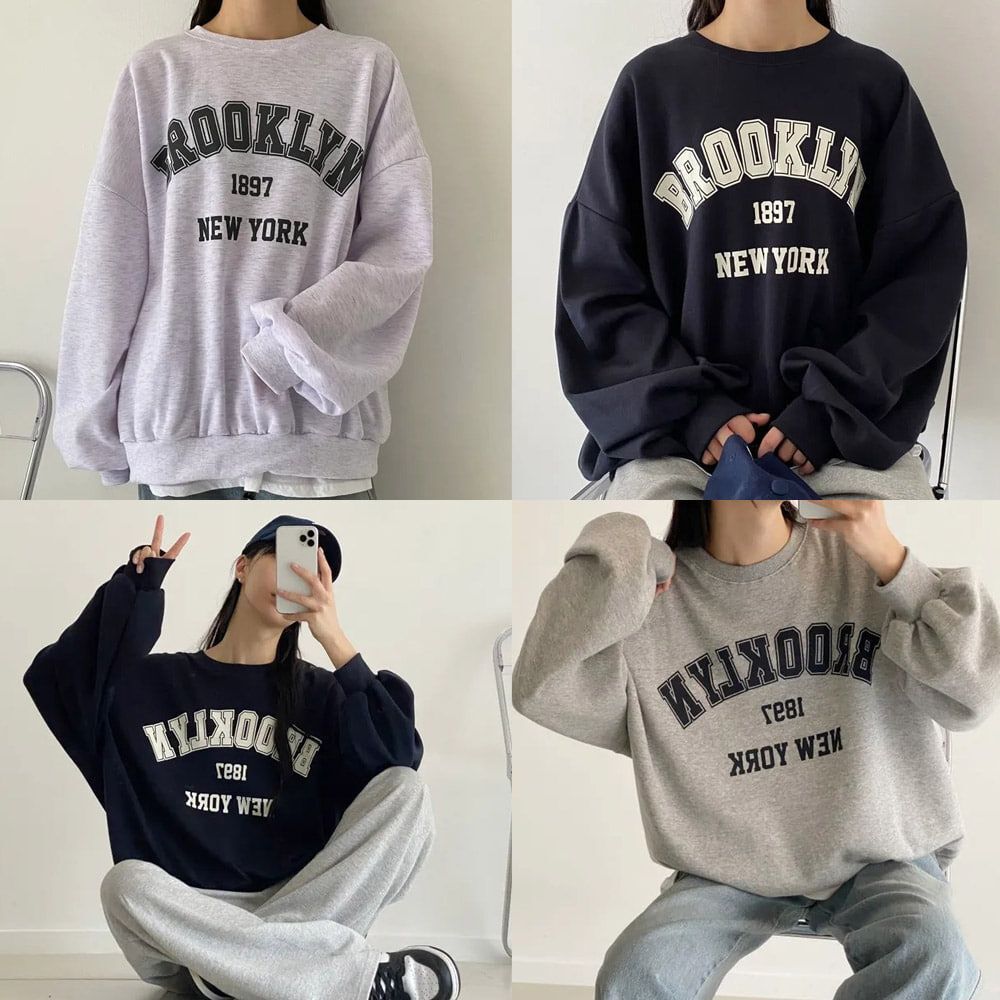 나야홍 나야홍 / 빅사이즈티 V560L511 뉴욕캐주얼유넥맨투맨 SE