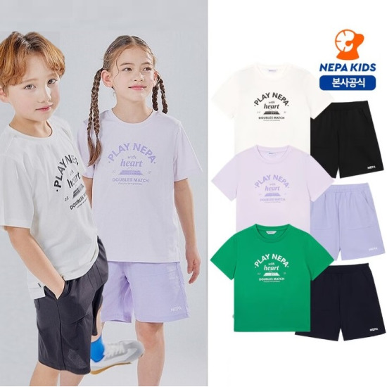[네파키즈(아동)]24 S/S 테이블 테니스 반팔 상하세트 KKD5953(정상가 79000원)