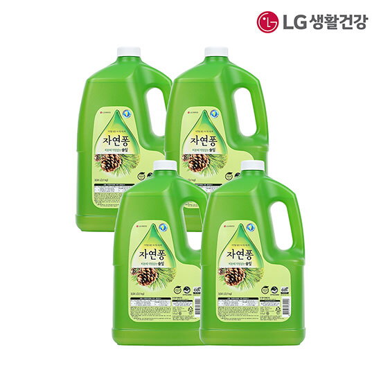 [LG생활건강][무료배송] 자연퐁 주방세제 솔잎 3.04Lx4개