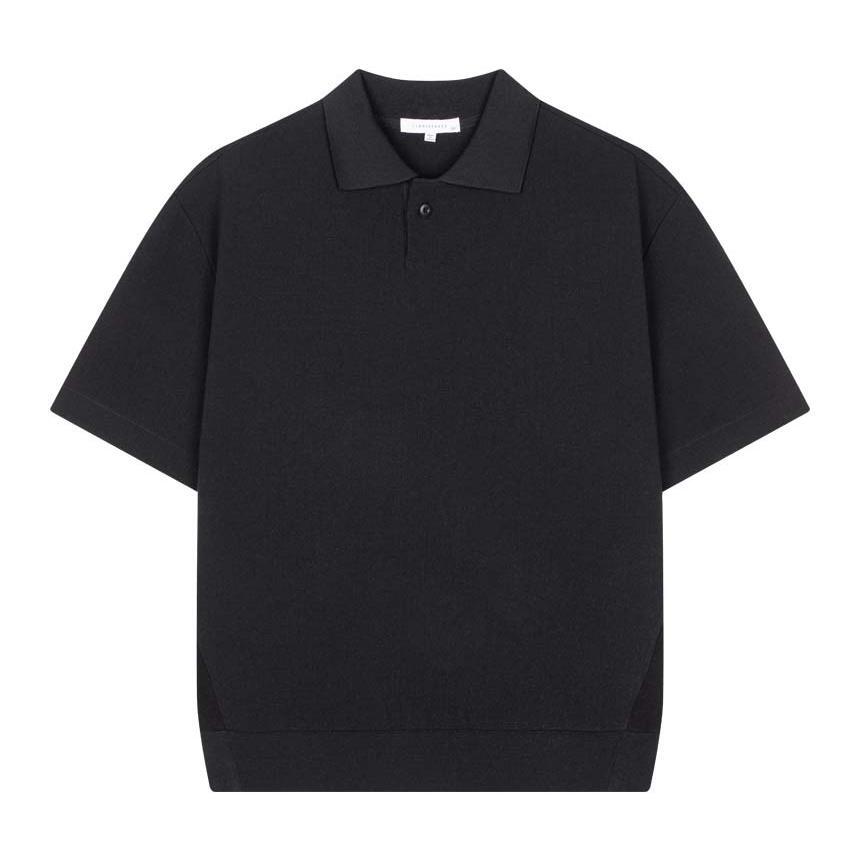 상세참조 리버클래시(남성) 블랙 사이드 패널 칼라 반팔티셔츠 LKS41342