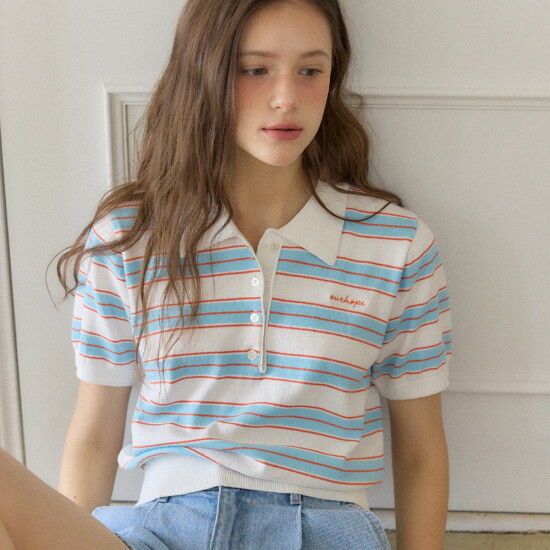 [아워호프]Tilly Stripe Collar Knit - 3colors (H25SM2-KN04)