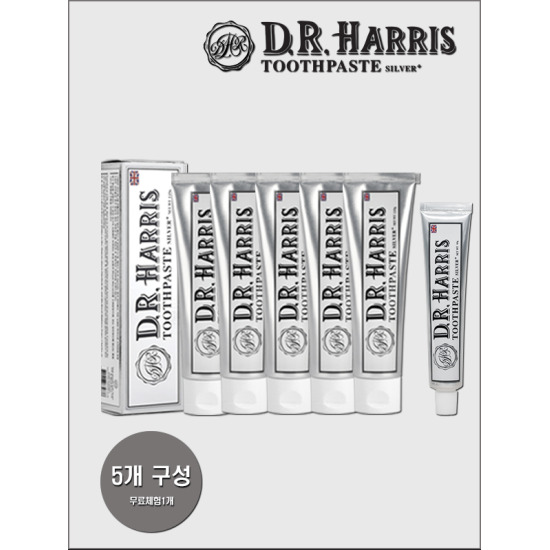 디알해리스 프리미엄 치약 120g 5개+60g 1개(무료체험용)