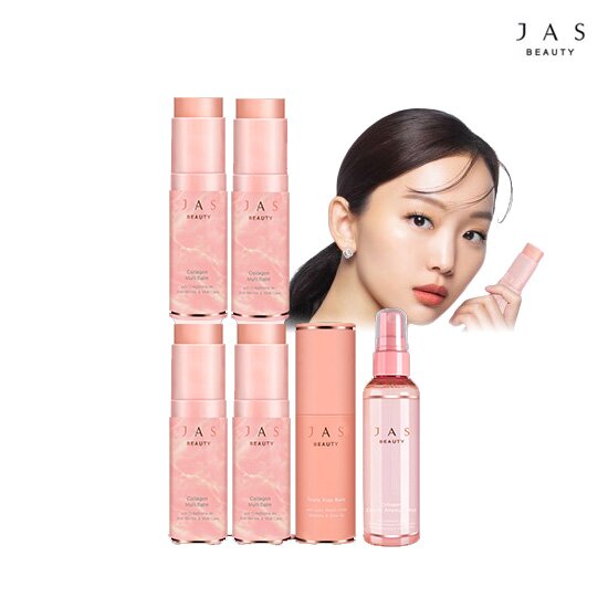 [JAS] 쟈스 콜라겐 멀티밤 (콜라겐 멀티밤 4개 + 후르츠 키스 생기밤 1개 + 콜라겐 미스트 1개)