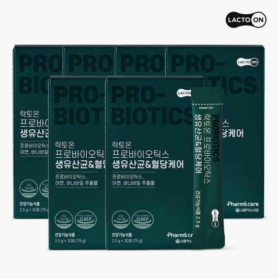 [서울약사신협][6개월분] 락토온 프로바이오틱스 생유산균 혈당케어 2.5g 30포 6세트