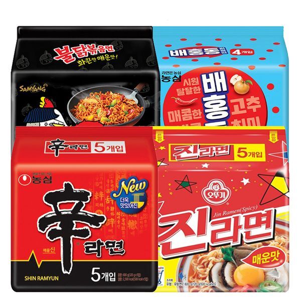 디에치커머스 주식회사 북성로 [하프클럽/마트인코리아_MIK]농심 신라면5봉 진라면매운맛5봉 불닭볶음면5봉 배홍동비빔면4봉