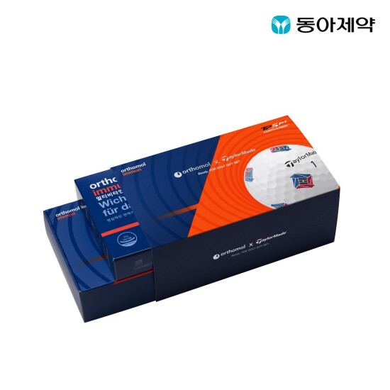 [오쏘몰]★소비기한 25년 11월★오쏘몰 이뮨 & 테일러메이드 기프트세트 (이뮨 7병+골프공 4구)