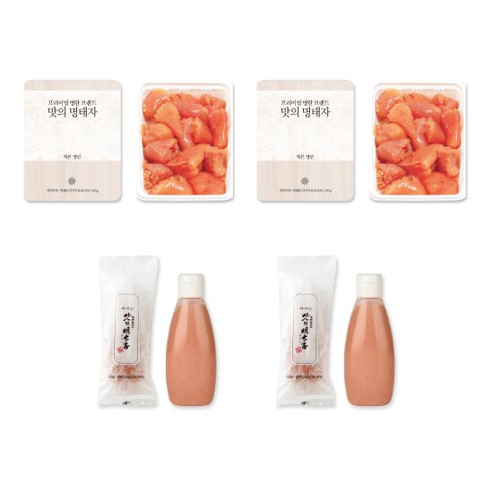 온명란(200gx6팩) + 짜먹는명란(140gx2개) + 자른 명란(100g*2팩)