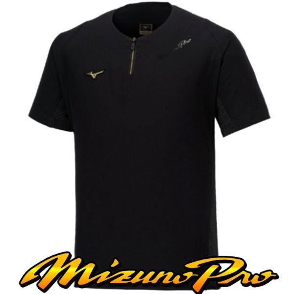 미즈노 (패플) [미즈노]미즈노 야구 프로 반팔 트레이닝 자켓 [검] 12XECJ7609BK D2503