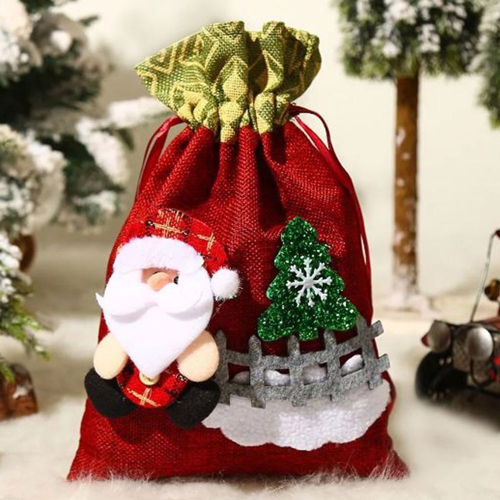 디와이컴퍼니 에이치플러스몰 크리스마스 반짝이 트리 선물주머니 눈사람 데코 장식