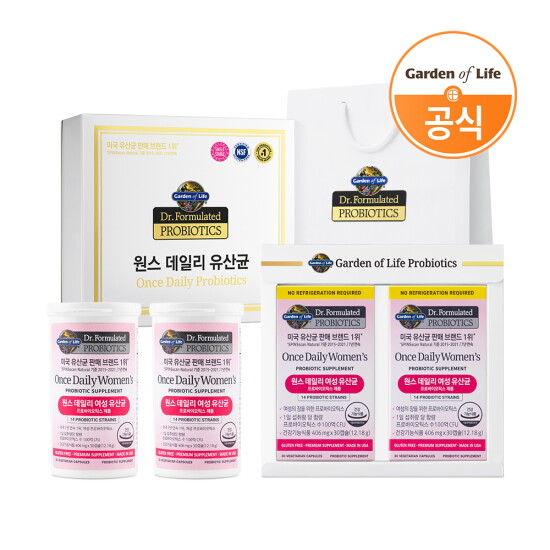 [가든오브라이프][선물세트]  정관장 유기농 비타민 가든오브라이프 닥터포뮬레이티드 데일리 여성 유산균 선물세트