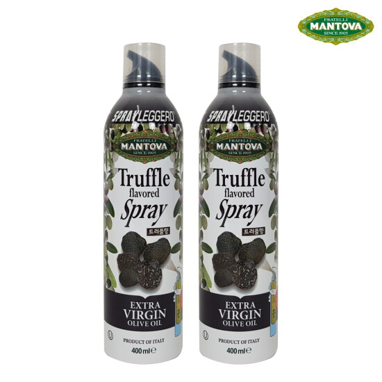 [만토바(MANTOVA)][대용량] 만토바 송로버섯향 엑스트라버진 올리브 오일 스프레이 800ml (400ml x 2개)