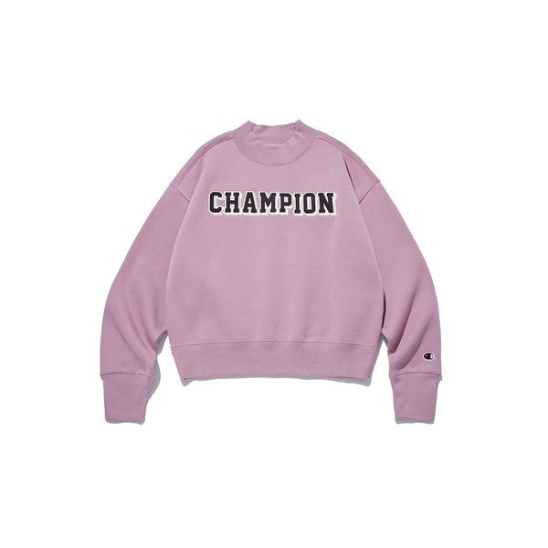 챔피온 [하프클럽/챔피온]Champion 여성 Heavy Cotton Poly 기모 스웨트셔츠 라이트바이올렛 CKTS2F376V1