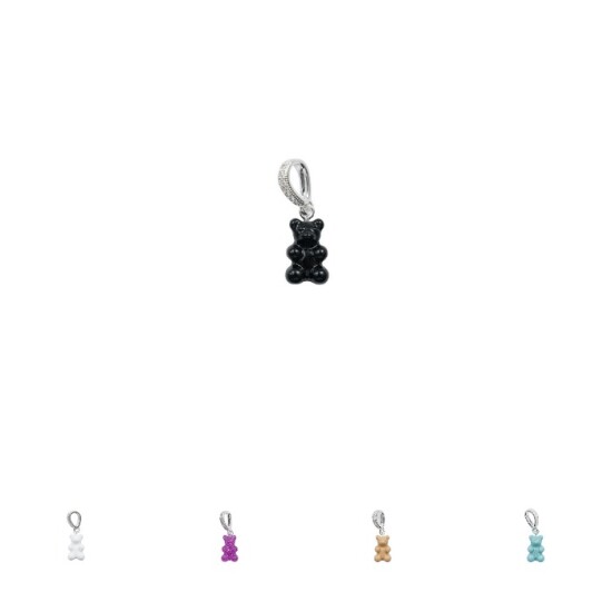 [크리스탈 헤이즈]크리스탈 헤이즈 SILVER Nostalgia Bear Pendant Pave Connector 10종