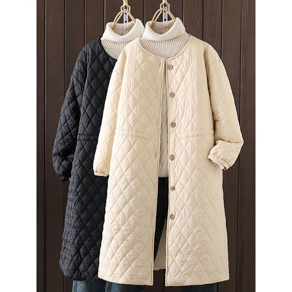 넬리 [하프클럽/넬리]메이플 롱 퀼팅 자켓_NC3JP011