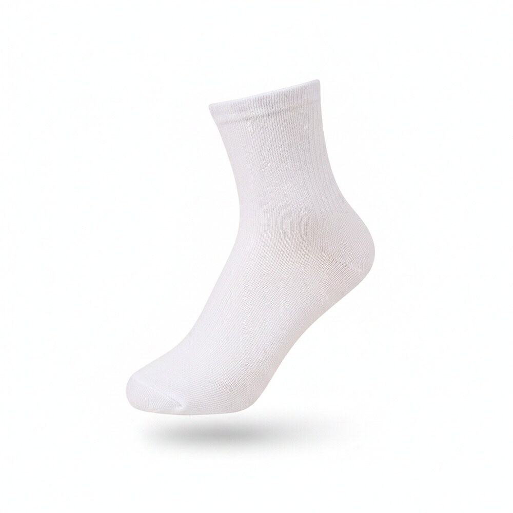 Nanjing Evertop Textile Co., Ltd. /(주)Tree 기타 (패플) [골피아]여성용 중목 양말 5켤레 무지 면양말 화이트 베이직