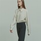 [리이][리이] POINT COLLAR LONG SLEEVE SHIRT LIME GRASS
