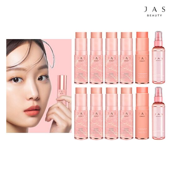 [완벽더블][JAS] 쟈스 콜라겐 멀티밤 (콜라겐 멀티밤 8개+ 후르츠 키스 생기밤2개 + 콜라겐 미스트 2개)