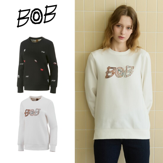 [메종비오비(BOB)][런칭가 99,000원] BOB 여성 26SS 크래프트 아르티코 맨투맨 2종