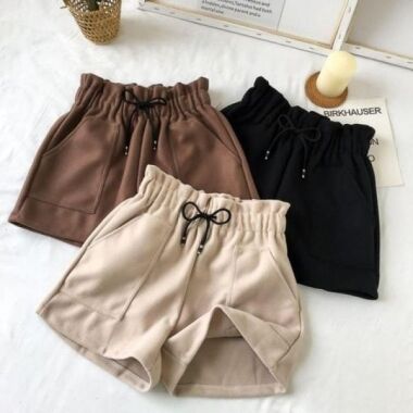 女性スリム冬ショートパンツ秋デイリールック 衣料品